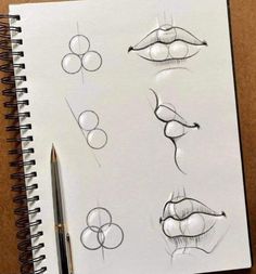 a notebook with some drawings on it