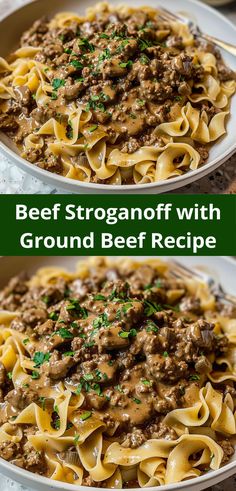 beef stroganoni with ground beef recipe