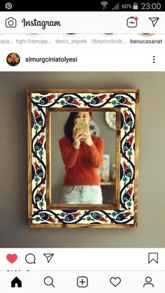 a woman taking a selfie in front of a mirror with the caption instagram