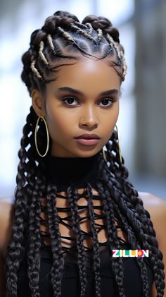 April Month, Big Box Braids Hairstyles, Feed In Braids Hairstyles, Hippie Hair, Feed In Braid