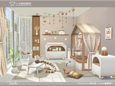 The Sims Resource - Tivoli Toddlers Todler Room, Asian Animals, Sims 4 Beds, Japanese Macaque, Resource Furniture, Sims Baby, Die Sims 4, House Frame Bed, Mod Furniture