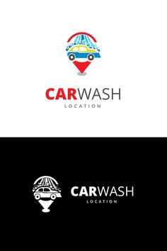 the car wash logo is designed to look like it's going down the road