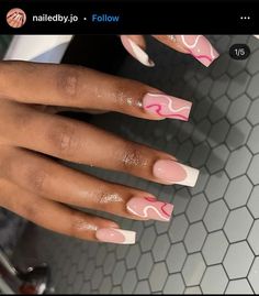 Pin on •nails Coffin Nails Short, Acrylic Nails Almond, Trendy Summer Nails, Milky Nails, Spring Acrylic Nails, Work Nails, French Tip Acrylic Nails, Nails Square, Short Square Acrylic Nails