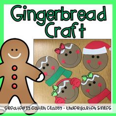 the gingerbread craft is ready to be used for children's crafts and activities