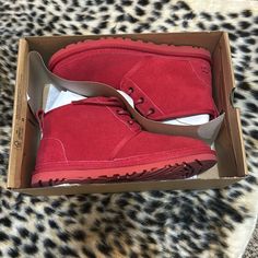 Brand New Ugg Neumel Chukka Boot Casual Red Suede Sneakers, Casual Red Winter Sneakers, Ugg Neumel, Chukka Boot, Womens Uggs, Winter Rain, Ugg Shoes, Chukka Boots, Rain Boots