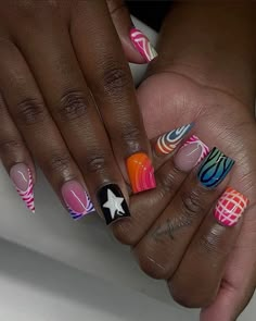 ✰Pin:riimunnaaa Miami Luxury, Acrylic Toe Nails, Ombre Acrylic Nails, Short Square Acrylic Nails, Dope Nail Designs, Really Cute Nails, Acrylic Nails Coffin Pink