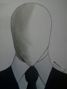 a drawing of a man's head in black and white with a tie on