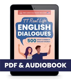 a tablet with the text, read life english diallogues 500 most common subject words