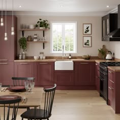 the kitchen is clean and ready to be used for dinner or other mealtimes