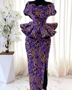 Ankara Skirt and Blouse Trendy Ankara Skirt And Blouse, Traditional African Attire, Ankara Inspiration, Bubu Gowns, Boubou Styles, Ankara Skirt Styles