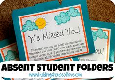 Absent Student Folders - perfect classroom job! Camp Kindergarten, Organize Classroom, Student Folders, Ocean Classroom, Classroom Preparation, Perfect Classroom