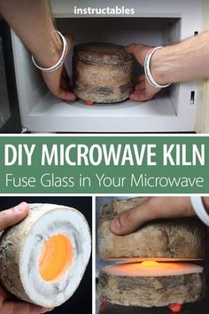 the instructions for how to make microwave kilns with glass in your microwave oven