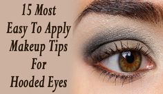 Try these effective makeup tips for hooded eyes: Tip 1: wear eye makeup with open eyes, Tip 2: Apply the eye shadow...Tip 15: Brown Eye Shadow and Falsies Tips For Hooded Eyes, Brown Eye Shadow, Magical Makeup, Brown Eye, Brown Eyeshadow