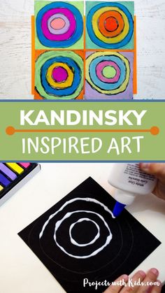 an art project for kids with the title kandinskiy inspired art