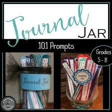 a jar filled with lots of different colored pencils next to a sign that says journal jar