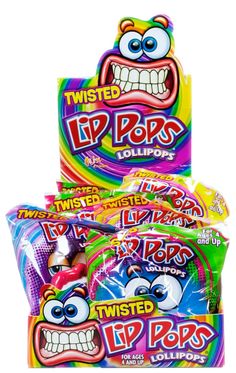 Dual flavor infused Twisted Lip Pops. Kids can play with their toy Twisted Lips after eating. Collect them all. Twisted Lip Pops Twisted Lips Cotton Candy Confections-Hard, Dual Flavor Infused, 0.8 oz, Collectible Toy, Kids' Favorite | IMG36805 Cotton Candy Toys, Favorite Child, Lollipop, Cotton Candy, Toy Collection, Lips, Twist, Candy, Toys