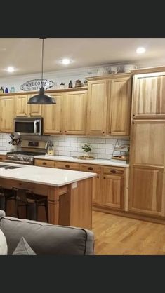 the kitchen is clean and ready for us to use in its new owner's home