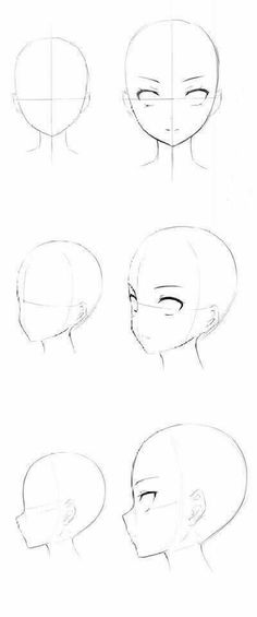 Больше в телеграмме Drawing Reference Poses Profile, Female Face Reference Drawing Anime, Anime Face Perspective Drawing, How To Draw Anime Style Face, Female Face Structure Drawing, Anime Face Structure Reference, Anime Female Head Reference, Anime Female Head Base, Face 360 Drawing