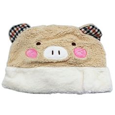 The cutests hat you've ever seen! ; Piggy face plush hat; Soft and fuzzy hat fits most head sizes; Great for keeping warm and comfortable during chilly fall or winter months; Stretches to allow different hair styles to be worn underneath; Measures 7in (18cm) tall and 10in (25.5cm) wide. One size fits most. Color: Multicolor.  Gender: unisex.  Age Group: adult. Fuzzy Hat, Different Hair Styles, Plush Hat, Hat Fits, Different Hair, Winter Months, Keep Warm, Cloth Bags, Age Group