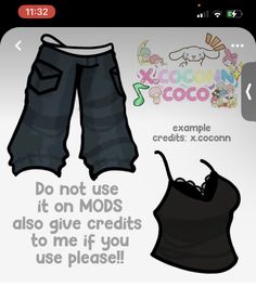 an image of clothes and text on the screen for xcognin cocoo