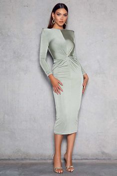 Australian Clothing, Shop Dresses Online, High Neck Midi Dress, Structured Shoulder, Classy Dresses, Michigan Usa, Nyc Wedding, Online Dress Shopping, Clothing Labels