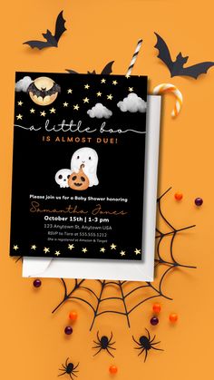 On the hunt for the spookiest soirée in town to celebrate the imminent arrival of a little Halloween prince? Look no further! Our blue ghost-themed baby shower invitation set is primed for your lightning-fast customization and printing. This invite is the ideal concoction to salute the soon-to-be mama, and your guests will be absolutely bewitched by this frightfully adorable baby shower invitation! Halloween Gender Reveal, Blue Ghost, Unique Baby Shower Invites, Invitation Halloween, Halloween Baby, Baby Shower Invite, Baby Shower Invites, Halloween Invitations