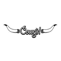 the word cough written in cursive writing on a white background with long horns