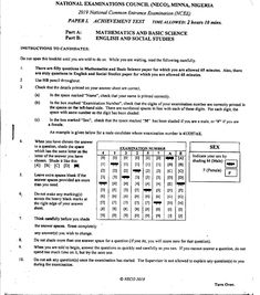 a paper with numbers and symbols on it, in the form of a question sheet