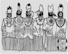 Native Drawings, Dance Pattern, Ledger Art