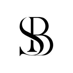 the letter b is made up of black letters and an arrow in the shape of a s