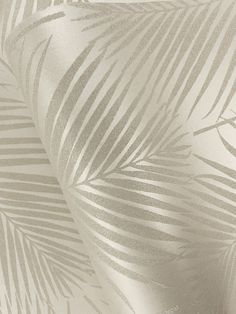 a close up view of a wallpaper with palm leaves on it's side