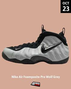 the nike air foamposite pro wolf grey is on sale for $ 25