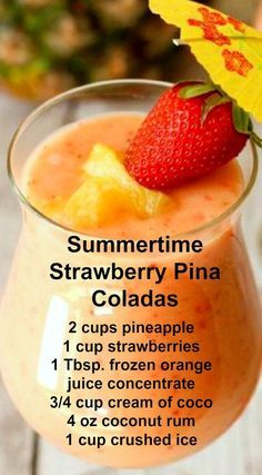 Resep Smoothie, Pina Coladas, Alcholic Drinks, Mixed Drinks Alcohol, Summertime Drinks, Mixed Drinks Recipes, Cocktail Drinks Recipes, Punch Recipes