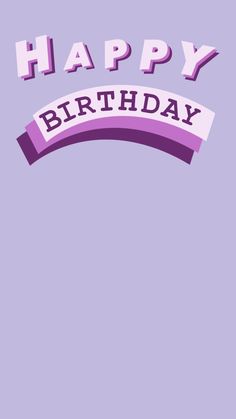 a purple birthday card with the words happy birthday on it