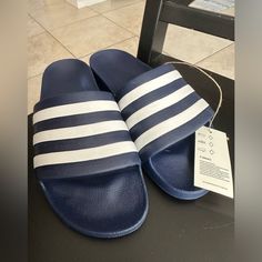 Adilette Aqua Size 10 M 11 W Brand New, We Are Pet Smoke Free Adidas Blue Sandals For Spring, Spring Blue Adidas Sandals, Slip-resistant Beach Sneakers For Summer, Adidas Blue Slip-on Sandals, Adidas Blue Slip-on Slides, Sporty Blue Slides For Swimming, Adidas Blue Slides For Beach, Blue Adidas Synthetic Slides, Blue Adidas Slides For Beach