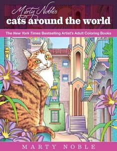 an adult coloring book with a cat on the cover