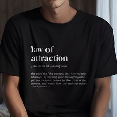 Introducing our Definition Print Clothing Collection - a charming and versatile addition to your everyday life! We're thrilled to introduce you to our 'law of attraction' definition print t-shirts, crewnecks, and hoodies. These are not your regular shirts; they are conversation starters, designed to add a dash of humor and a sprinkle of wit to your everyday attire. These sweathers features a unique 'definition' design that makes it an excellent gift idea for any occasion. Perfect as a funny gift idea or as a unique present that is sure to bring a smile to anyone's face. Our definition shirts are available in a variety of vibrant colors including Red, White, Black, Navy, Royal, and Gray. They come in sizes S, M, L, and XL, ensuring a comfortable fit for everyone. Whether you're looking for Perfect Definition, Conversation Starters, Unique Presents, Gifts For Husband, Funny Gifts, Law Of Attraction, How To Introduce Yourself, Tshirt Print, Crew Neck