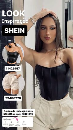 (CLIQUE NO PIN PARA GANHAR DESCONTO NO SITE DA SHEIN) Vincule o código BR12127A em "minha indicação" no app da SHEIN para ganhar um desconto extra de $10 além de cupons e pontos. ✨💞 Ou clique no pin e aceite o convite e faça login na sua conta pra ativar o desconto em todas as compras! Shein Fits, Looks Country, Cool Summer Outfits, Shein Outfits, Looks Black, Just Girl Things