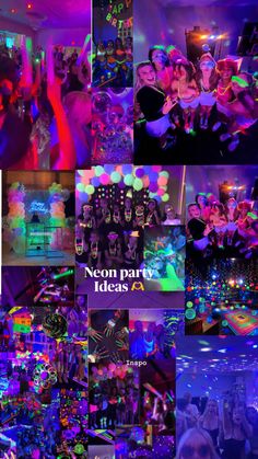 Neon party idea Sixteen Birthday Party Ideas, 13th Birthday Ideas, 14th Birthday Party Ideas, Neon Birthday Party, Glow Birthday Party, Sweet Sixteen Birthday Party Ideas, Birthday Sleepover, 13 Birthday, 13th Birthday Party