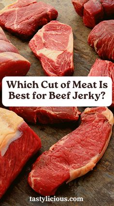 best lean meat for beef jerky | best cheap cut for beef jerky | what kind of meat to use for jerky | best meat for beef jerky recipe | summer dinner recipes | healthy lunch ideas | dinner ideas | breakfast ideas | easy healthy dinner recipes Diy Beef Jerky, Meat Recipes Easy, Dehydrated Snacks, Homemade Beef Jerky Recipe, Hamburger Meat Recipes Easy