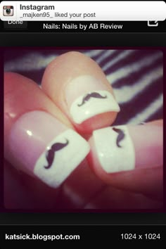 Mustache Nail Art, Movember Nails, Mustache Nails, Bunco Night, Hello Kitty Nails Art, Nail Art Images, Punk Nails, Nails For Kids