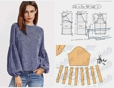 an image of a woman's top sewing pattern