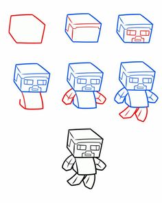 how to draw a minecraft creeper with easy step by step instructions for kids