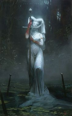 The Lady Of The Lake, Lady Of The Lake, Dark Portrait, Lake Art, 다크 판타지, Goth Art, Beautiful Dark Art, Arte Fantasy