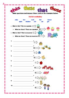 this worksheet is filled with words and pictures to help students learn how to use them