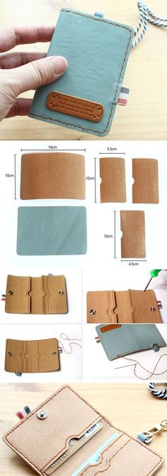 instructions to make a wallet out of cardboard