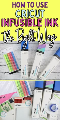 an image of some pens and pencils with the words how to use cricut in