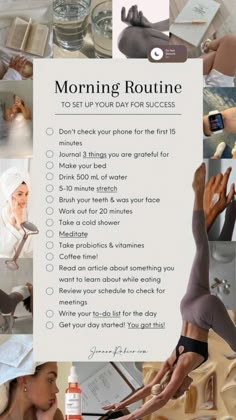 Girly Advice, Morning Routines List, Motivasi Diet, Studera Motivation, Healthy Morning Routine, Get My Life Together, Healthy Lifestyle Inspiration