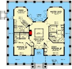 a floor plan for a house with two levels and three rooms on the first level