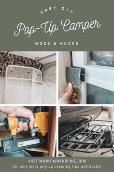 the easy diy pop - up camper mods and hacks for camping